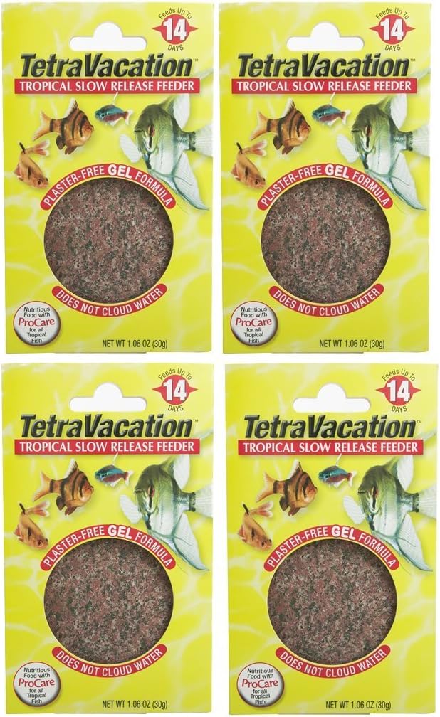 Tetra 14-Day Feeder for Tropical Fish, 4-Pack, 4.24 Oz Total