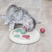 Trixie Cat Activity Flip Board - 4-module treat puzzle enrichment toy for indoor cats - Berry/Gray, 9x9x2.5in