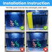 AQUANEAT 1.2 Gallon Small Rectangular Betta Fish Tank Starter Kit with LED Light and Water Filter Pump