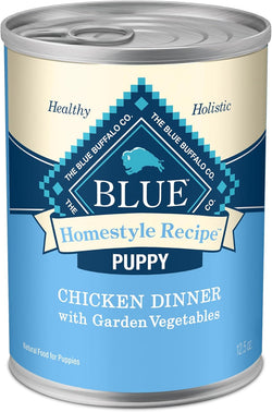 Blue Buffalo Homestyle Puppy Wet Dog Food, Chicken Dinner, 12-Pack