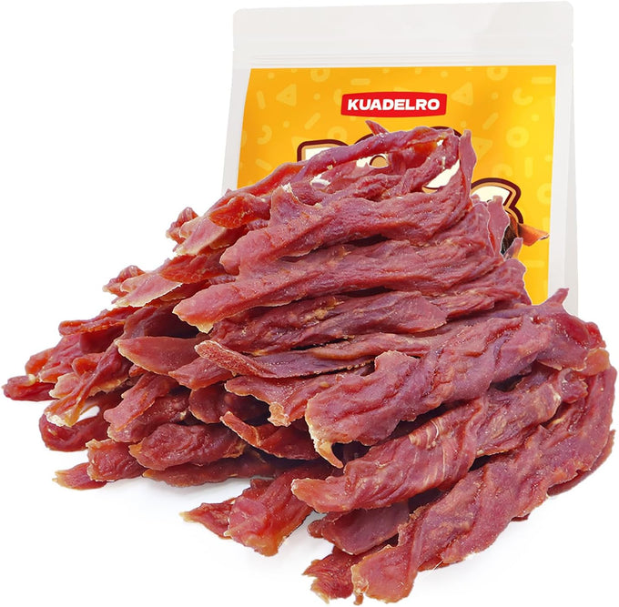 Duck Jerky Dog Treats Real Duck Strips Soft Rawhide-Free Chews Healthy Snacks