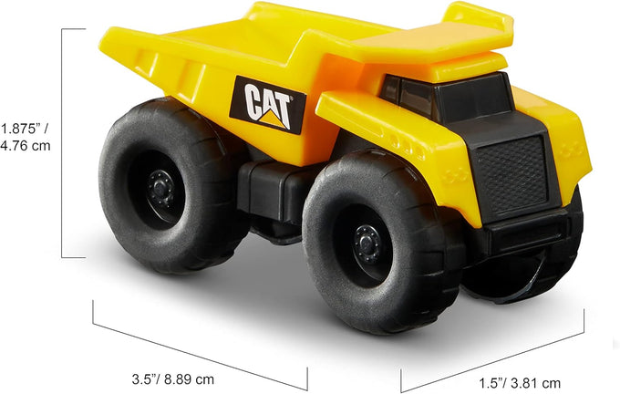Cat Construction 5-Piece Little Machines Set with Movable Parts, Durable Design, and Versatile Use
