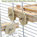 BNOSDM wooden bird foraging toy with natural wood stand platform for parrots, parakeets, cockatiels, sun conures
