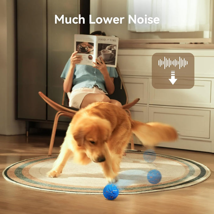 Cheerble Wicked Ball AIR Interactive Dog Toy, E-TPU Material, IPX7 Waterproof, Medium to Large Dogs, 3 Modes, Replaceable Shell