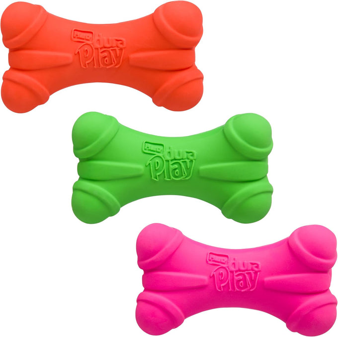 Hartz DuraPlay 3 Pack Latex Dog Toy for Medium Breeds, Bacon Scented, 20-50 Pounds