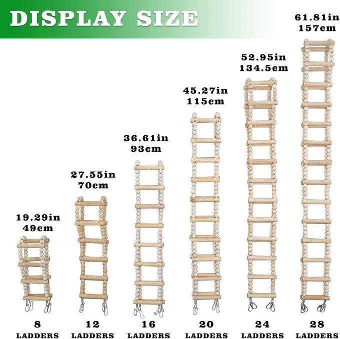 wooden bird hamster climbing swing toys cage accessories parrots hamsters parakeets cockatiels 20 steps