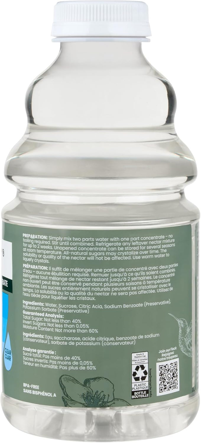 Perky-Pet Hummingbird Nectar Concentrate, 32 oz, Makes 96 fl oz of Nectar, 238cl, 3:1 or 4:1 Mixing Ratio