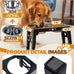 Jovrun elevated dog bowls for medium large size dogs, non-slip feeder with 2 food water bowls, 5 heights adjustable raised bowls stand