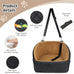 Neezukar dog car seat for small medium dogs, detachable and washable, up to 30lbs, black/brown