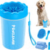 Professional 7-in-1 dog paw cleaner for medium-sized dogs, fits paws 1.5 to 2.5 inches wide, blue
