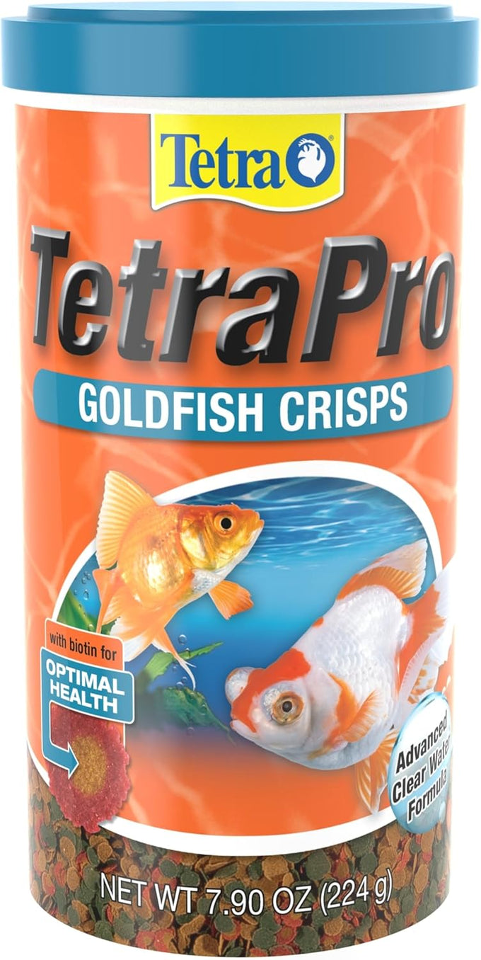 Tetra TetraPRO Goldfish Crisps advanced nutrition 7.9 ounce biotin fish feed