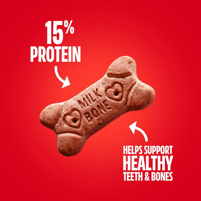 Milk-Bone Flavor Snacks dog treats, small biscuits, 24-ounce box, 5 natural flavors, 15% protein