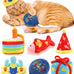 ciyvolyeen bread catnip toys 6 pack for indoor interactive kittens chew bite kick toys
