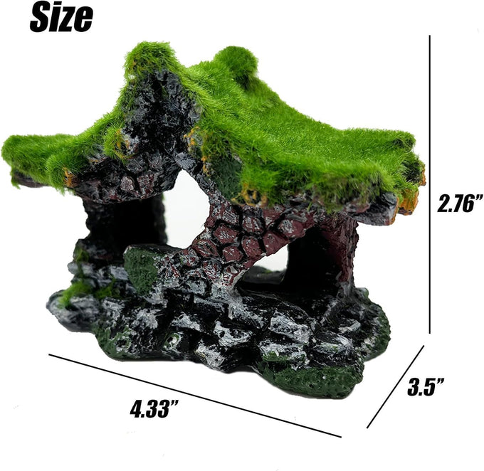 Tfwadmx resin aquarium decoration house small betta fish hide cave ornament tank small fish shrimp hideaway