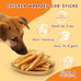 jungle calling 35-count rawhide free dog treats, 4.5-inch chicken wrapped cod sticks for small to medium dogs