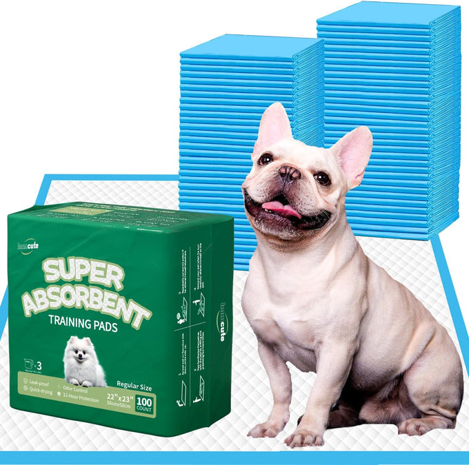 Immcute puppy pads 6-layer leak-proof 100 count 22x23 super absorbent pet training pads