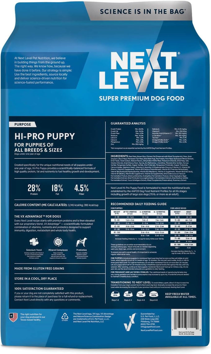 Next Level Hi-Pro Puppy Dry Dog Food for Small Breeds