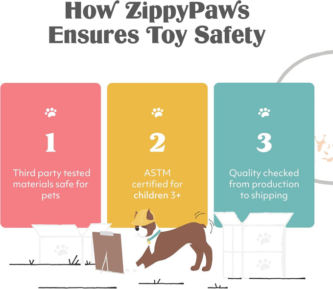 ZippyPaws Loopy No Stuffing Dog Toy for Small, Medium, & Large Dogs, Squeaky Pet Toy for Boredom, Soft Plush Puppy Products, Hedgehog Design
