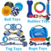 beiker dog teething chew toys - 15 pack small medium breed puppy toy variety dogs rope chew toys bundle for boredom relief