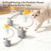 Migipaws Interactive MigiMouse Cat Toy, 360° Rolling & Spin, Grey, Rechargeable Plush Kitten Toy with Smart Motion Sensor and Realistic Squeak