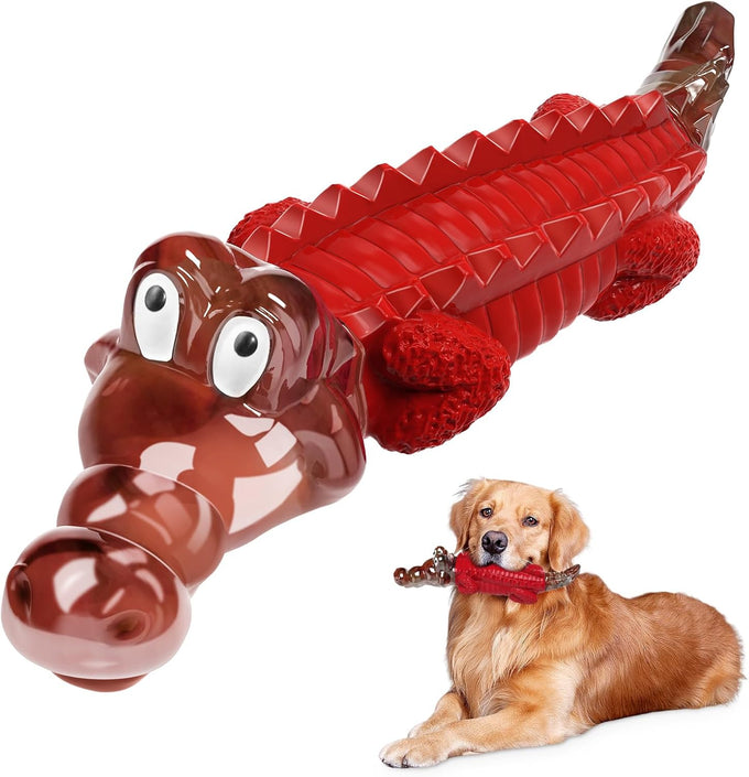 Jeefome Milk Flavored Alligator Dog Toys for Aggressive Chewers, 20-100lbs, Large & Medium Breed Dogs