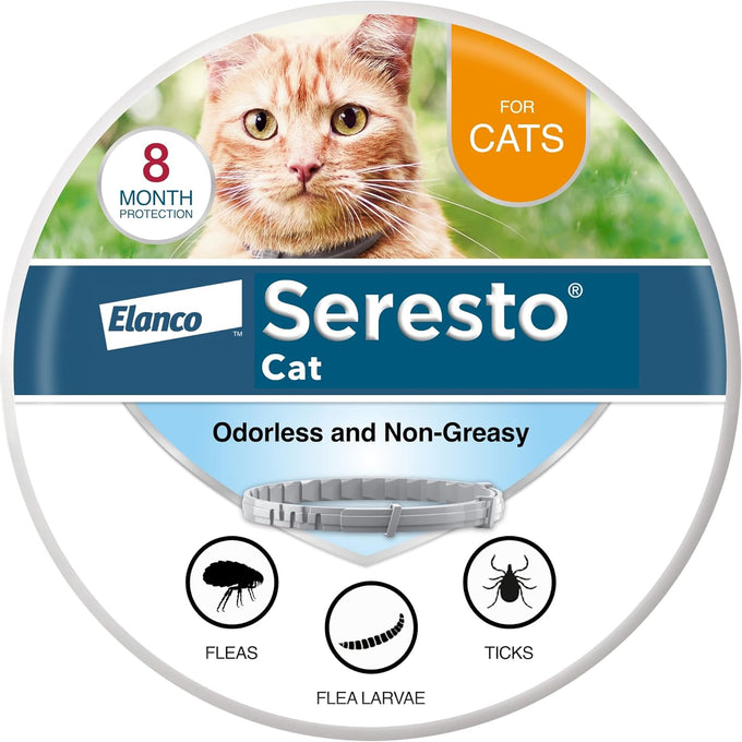 Seresto cat vet-recommended flea tick treatment prevention collar 8 months protection for cats