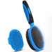 2PCS pet grooming tools - double-sided brush for shedding and bathing - suitable for short/long haired dogs cats and horses - pet supplies (blue)