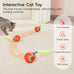 Potaroma moving ball cat toy with feather tail, rechargeable, 2-speed, 2-modes, orange, for indoor cats exercise