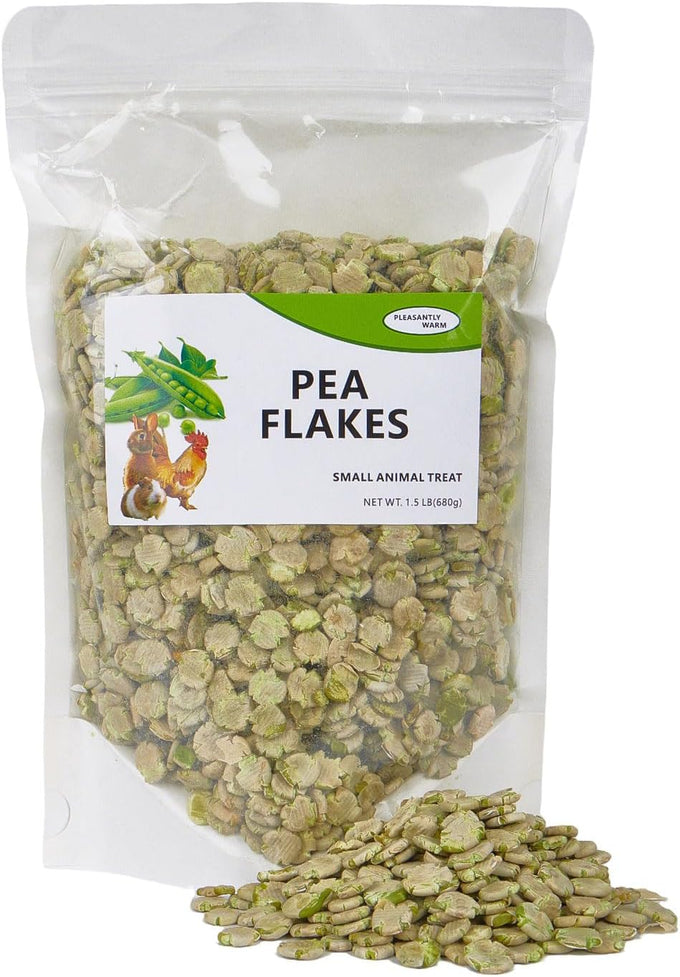Carrot and Pea Flakes rabbit food, 100% natural, no additives, perfect snacks for herbivores, 1.5 lb