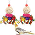 Wontee natural sola ball parrot foraging hanging toys, safe for cockatiels, conures, parakeets, budgies, senegal, 3 pack