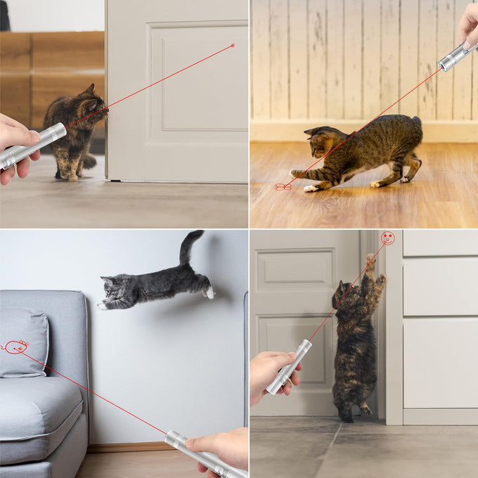 TBTeek rechargeable cat toy with 3 light modes & 5 fun patterns