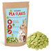 Vila Green Pea Flakes, 9-oz resealable pack for rabbits, guinea pigs, and small pets, high-protein plant-based snacks.