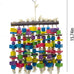 Deloky multicolored natural wooden bird parrot chewing toy for large macaws, cockatoos, african greys and amazon parrots