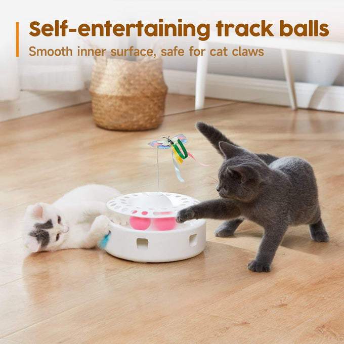 potaroma cat toys 3in1 automatic interactive kitten toy bright white
