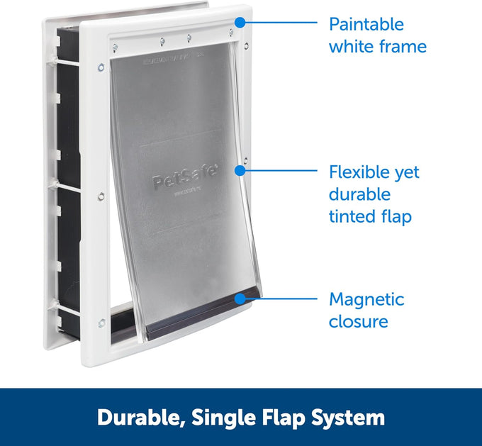 PetSafe never rust dog and cat door medium for pets up to 40 lb paintable easy diy installation
