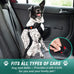 cooyoo dog seat belt, heavy-duty nylon, retractable, adjustable, black, 24-31 inches