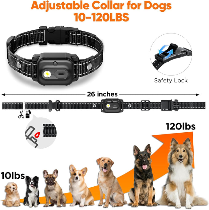 Dog shock collar for 2 dogs, 3300ft remote range with real-time dual-channel control, orange, fits 8-120 lbs all breeds sizes