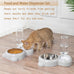 tfwadmx pet double dishes rabbit food water dispenser set with cute stainless steel bowl for kitten puppy bunny