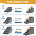 Aodisman 3-Step Grey Pet Ramp and Stairs for Sofa and Chair, 15.7" H, Non-Slip, Stable, Easy to Assemble