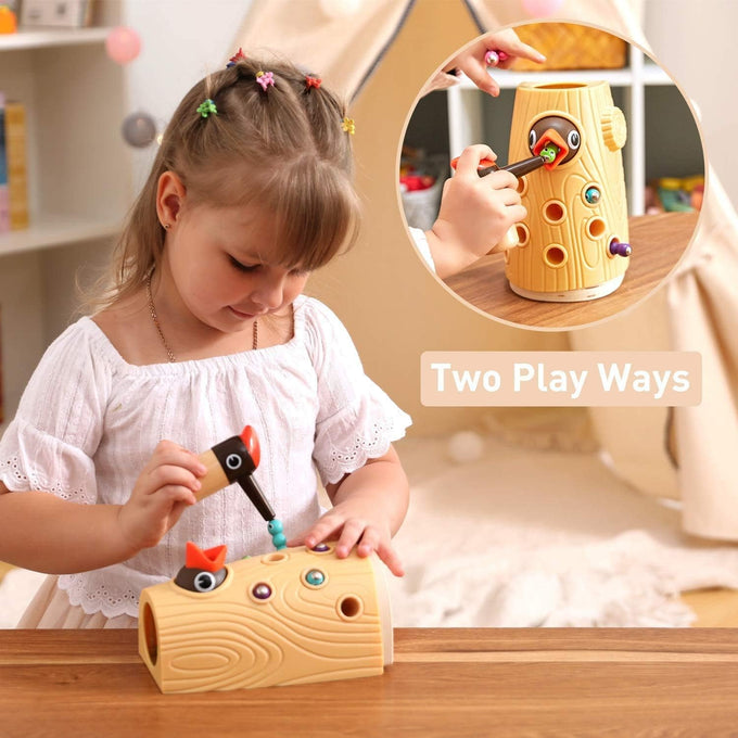 top bright montessori woodpecker worm toy for 2 year old girls and boys fine motor skills development