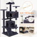 dark grey sweetcrispy 54 inch cat tree tower with scratching post and climbing ladder