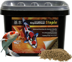CrystalClear Staple Pond Fish Food 2.2 pound bag, 32% protein floating pellets for koi & goldfish
