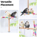 9" Wooden Bird Perch Toy for Cage, 360° Silent Free-Spin, Natural Material, Reduces Boredom Anxiety, for Small to Medium Birds, with Poplar Swing