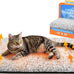 wanpee goo self warming cat bed, heated cat bed, 15x19 plush self-heating pet mat for crate and floor