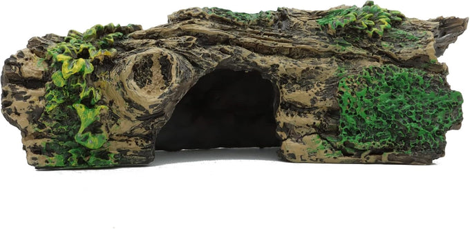 JIH resin hollow tree trunk ornament, betta house cave wood decoration for 5.7x2.5x2.1 inches fish tank