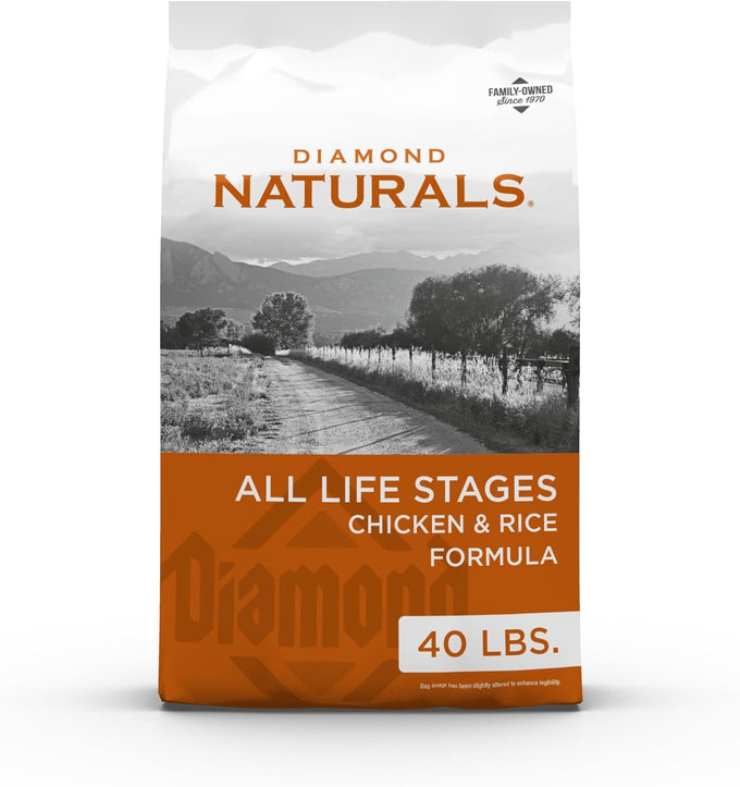Diamond Naturals Chicken & Rice Dry Dog Food, 40 lb