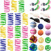Cat Toys Set for Indoor Cats, 35-Pack Interactive Toy Set with Colorful Springs and Mouse