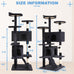 FDW 54 Inch Dark Gray Cat Tree Tower with Sisal Scratching Posts and Condos for Kittens and Adult Cats