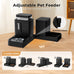 zomisia automatic cat feeder and water dispenser set with 180 degree rotatable for small dogs and cats black 0.8 gallon x 2