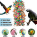 18inch multicolored wooden blocks parrot cage bite toy for macaws conures african greys